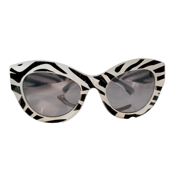 CHEAP MONDAY Vicious Zebra Cats Eye Sunglasses- so cool! - Picture 1 of 9